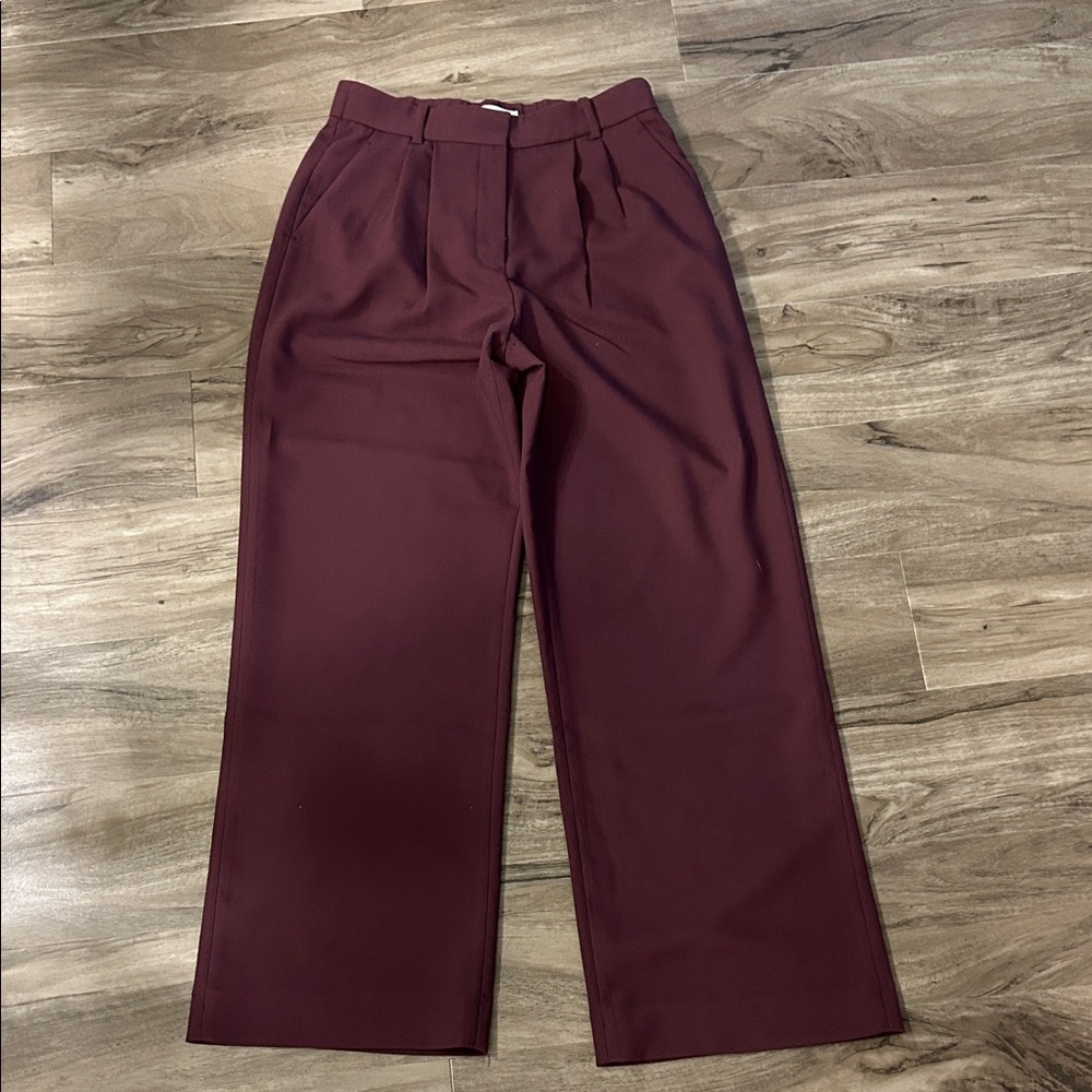 Abercrombie & Fitch Sloane Trousers in Burgundy